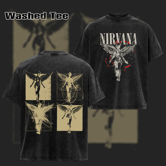 Vintage Nirvana In Utero T Shirt Angel Splatter Black T-shirt & hoodie