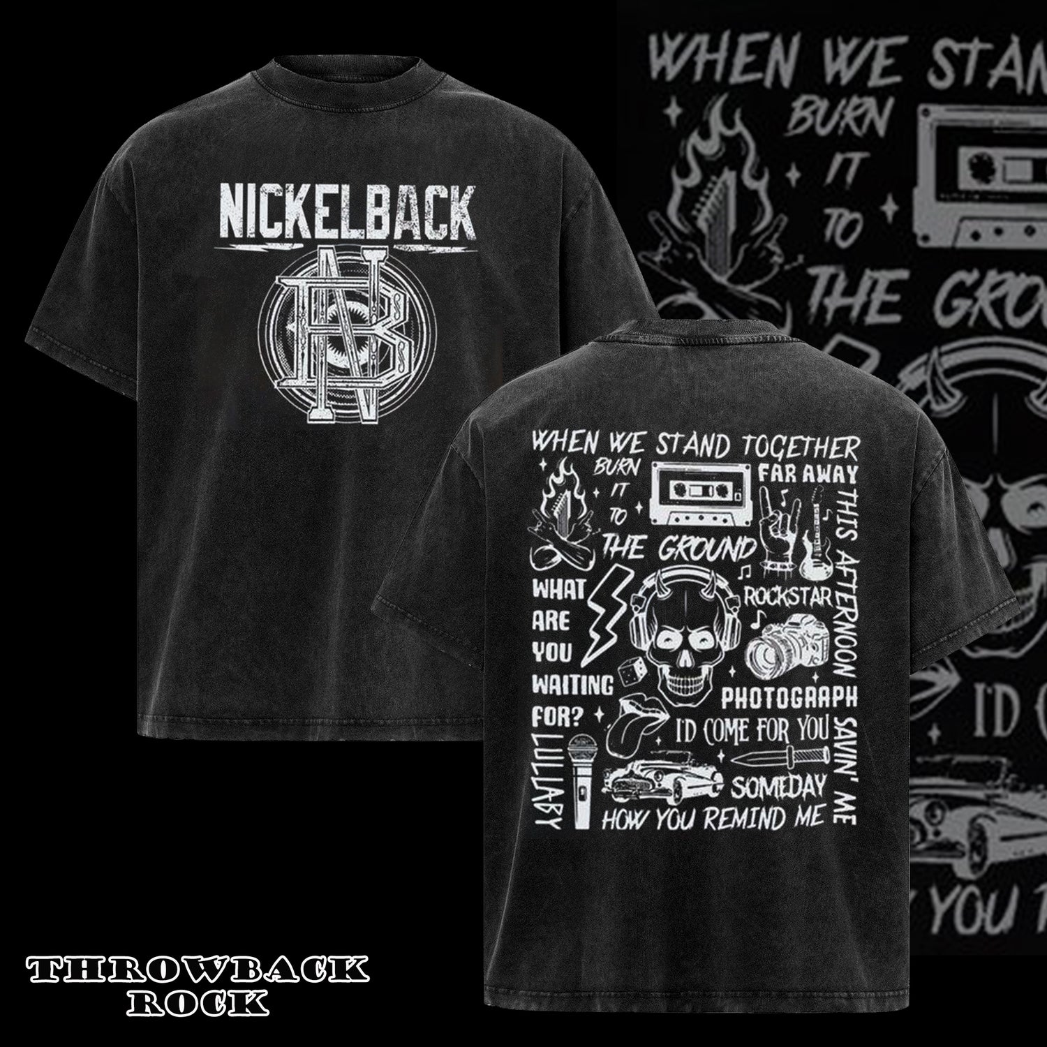 Retro Nickelback logo band shirt