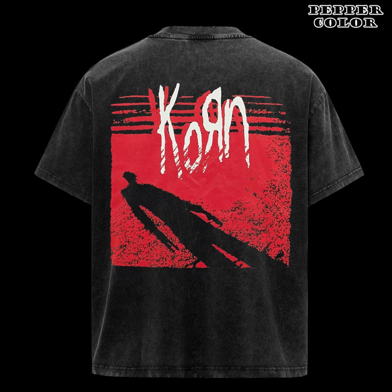 Retro KORN Album Cover Rock Music Band Tee Shirt