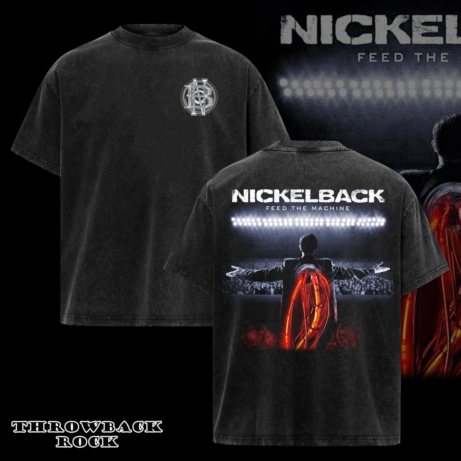 Retro Nickelback Feed the Machine tour T-shirt