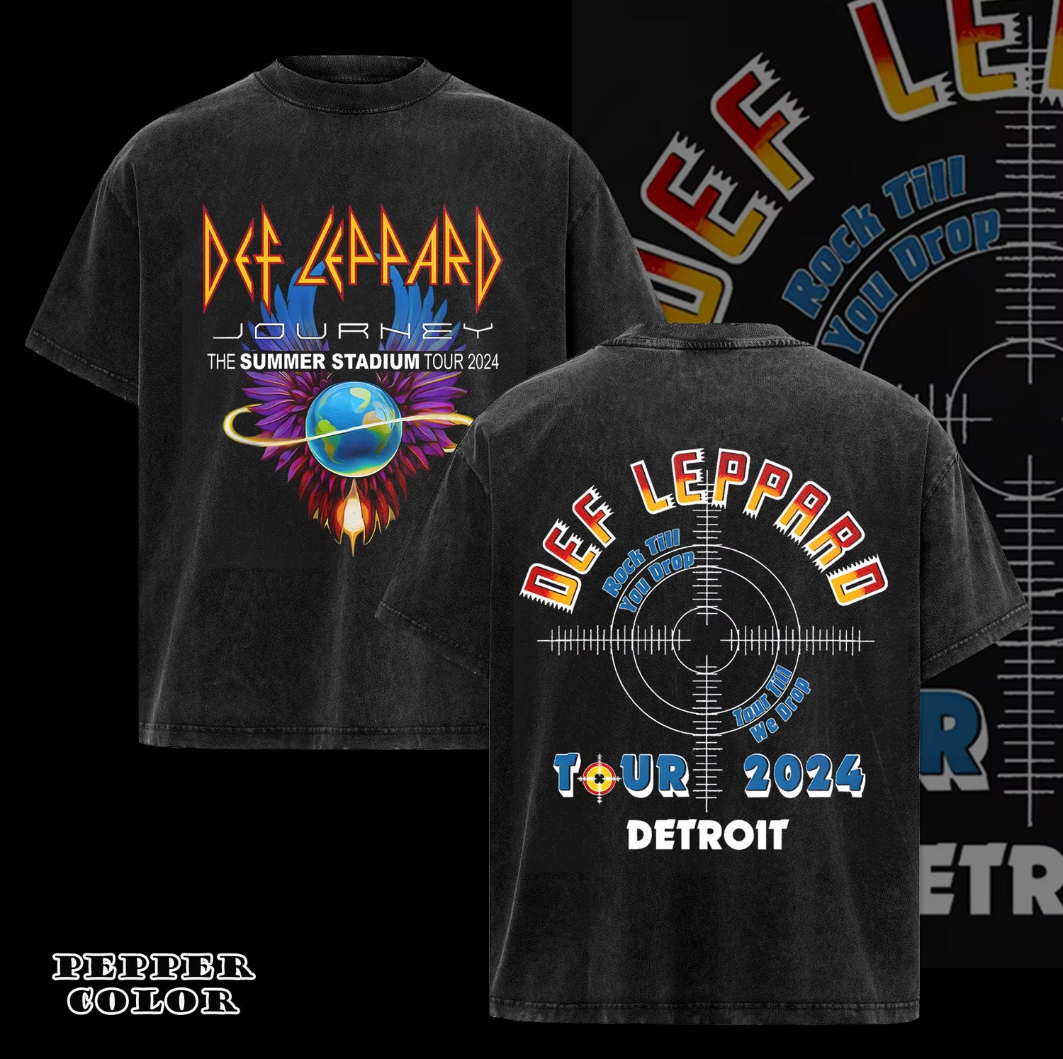 Retro 2024 Def Leppard And Journey Summer Stadium Tour Shirt