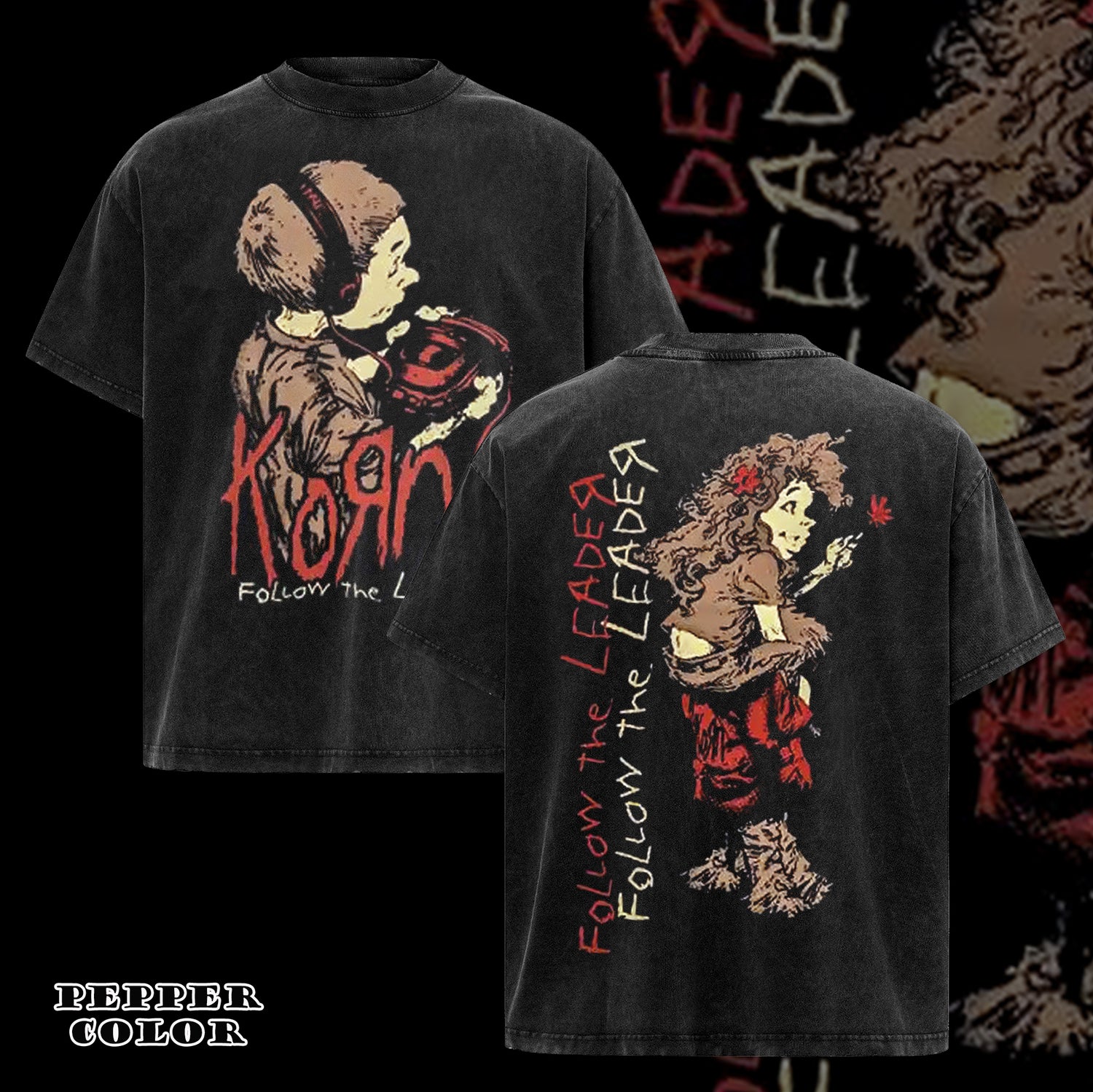 Vintage Korn band T Shirt Follow the Leader Nu Metal alt Rock band tshirt