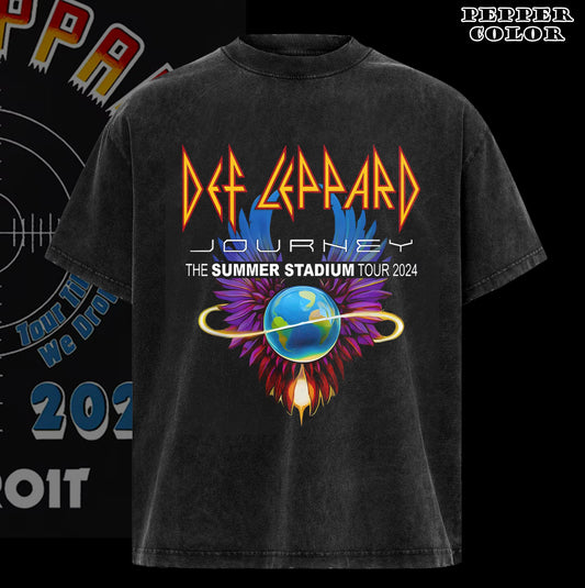 Retro 2024 Def Leppard And Journey Summer Stadium Tour Shirt