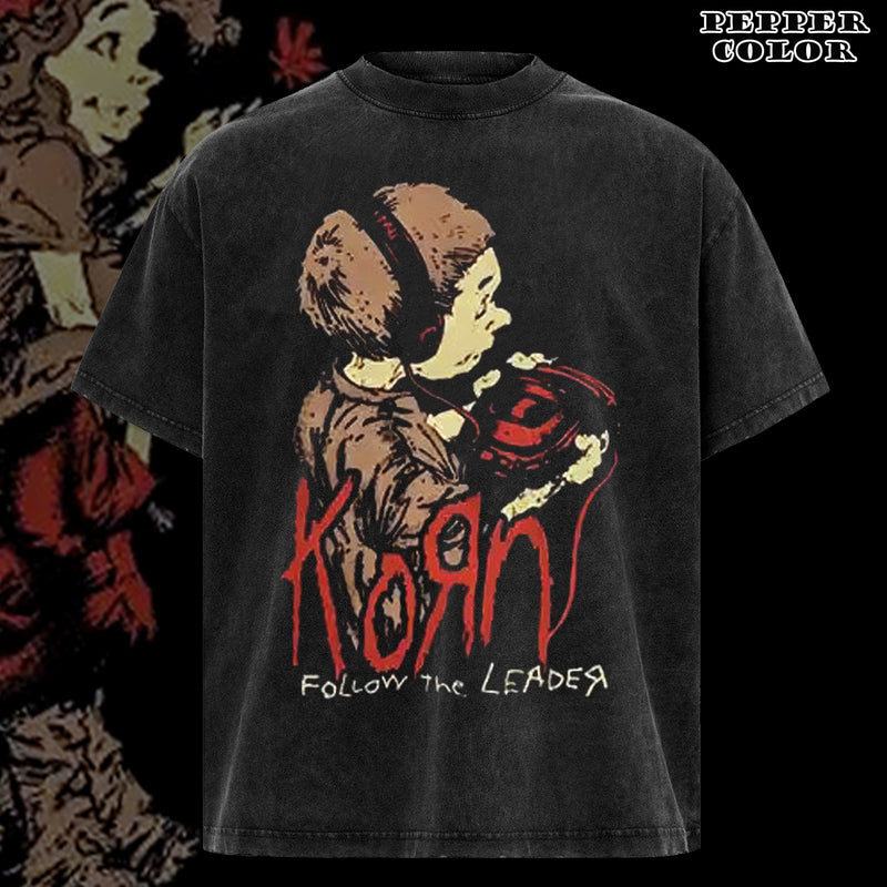 Vintage Korn band T Shirt Follow the Leader Nu Metal alt Rock band tshirt