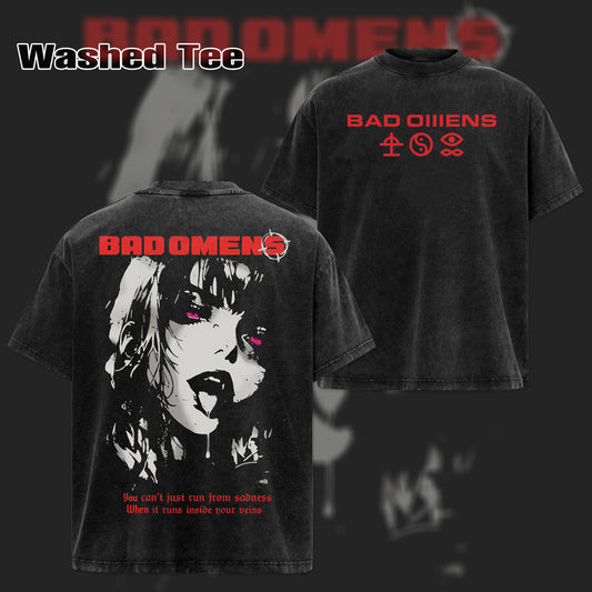 Vintage Rock Band Bad Omens Graphic T-Shirt & Hoodie