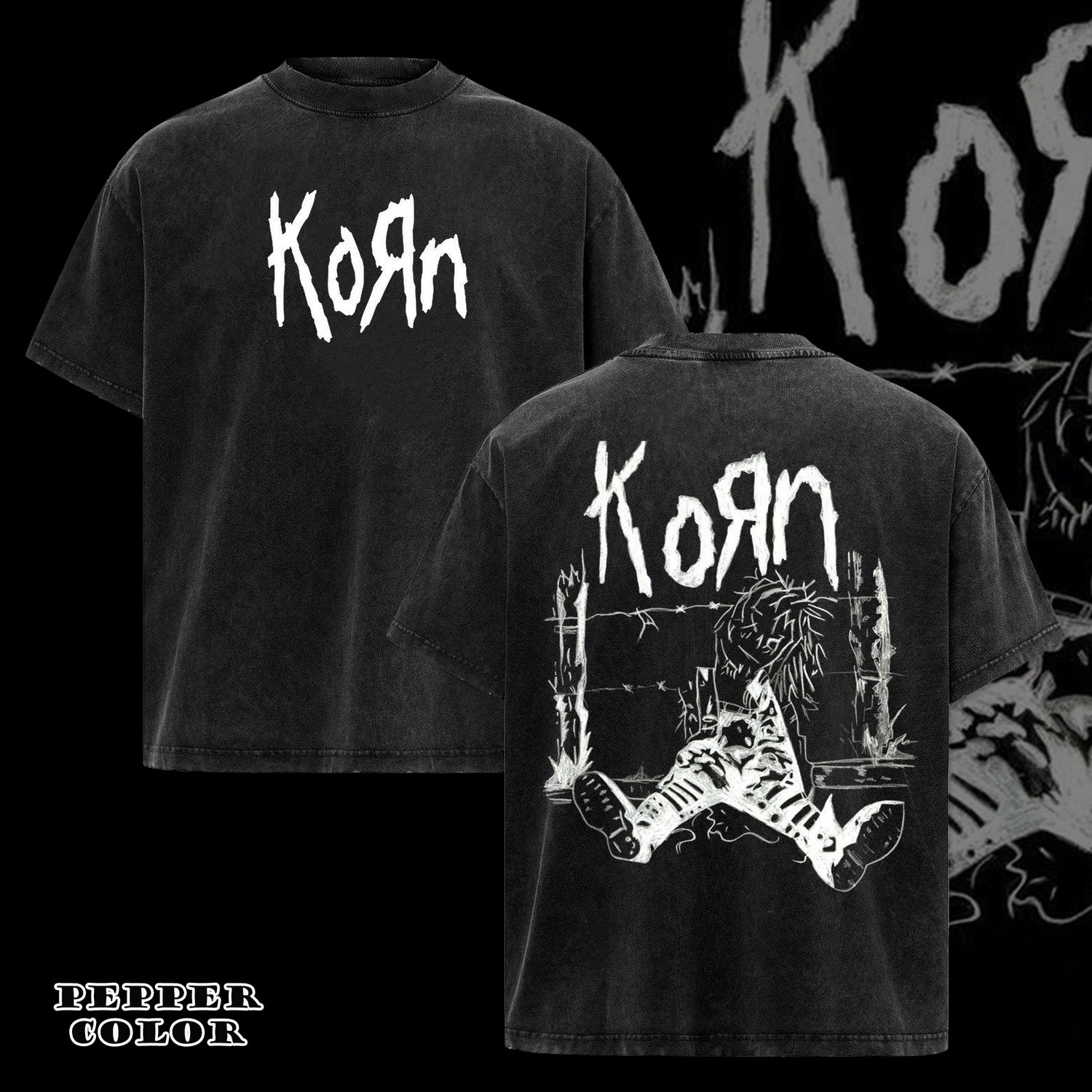 Vintage Korn Shirt 90s barbed wire dolls