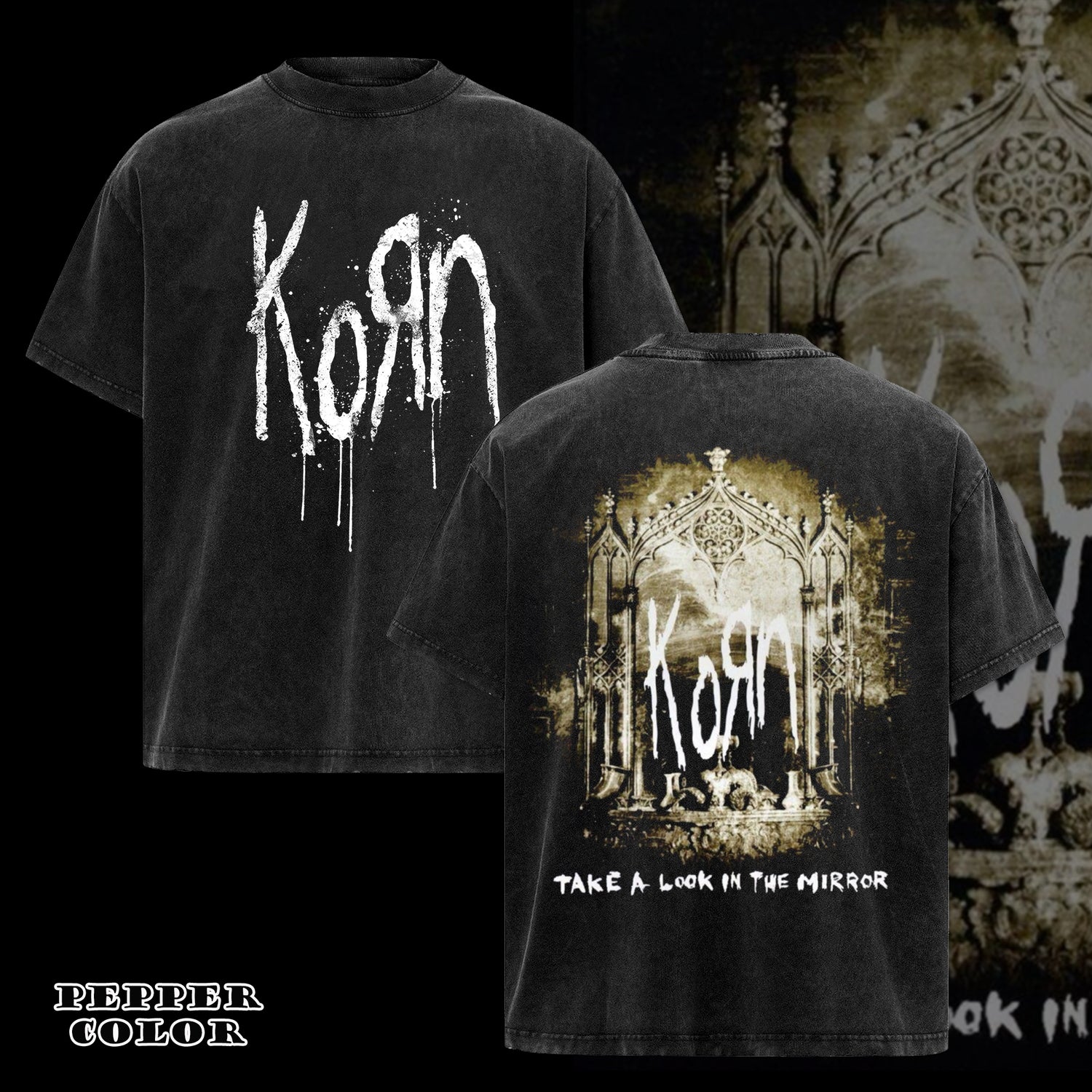 Vintage Korn Take a Look in the Mirror album cover tshirt