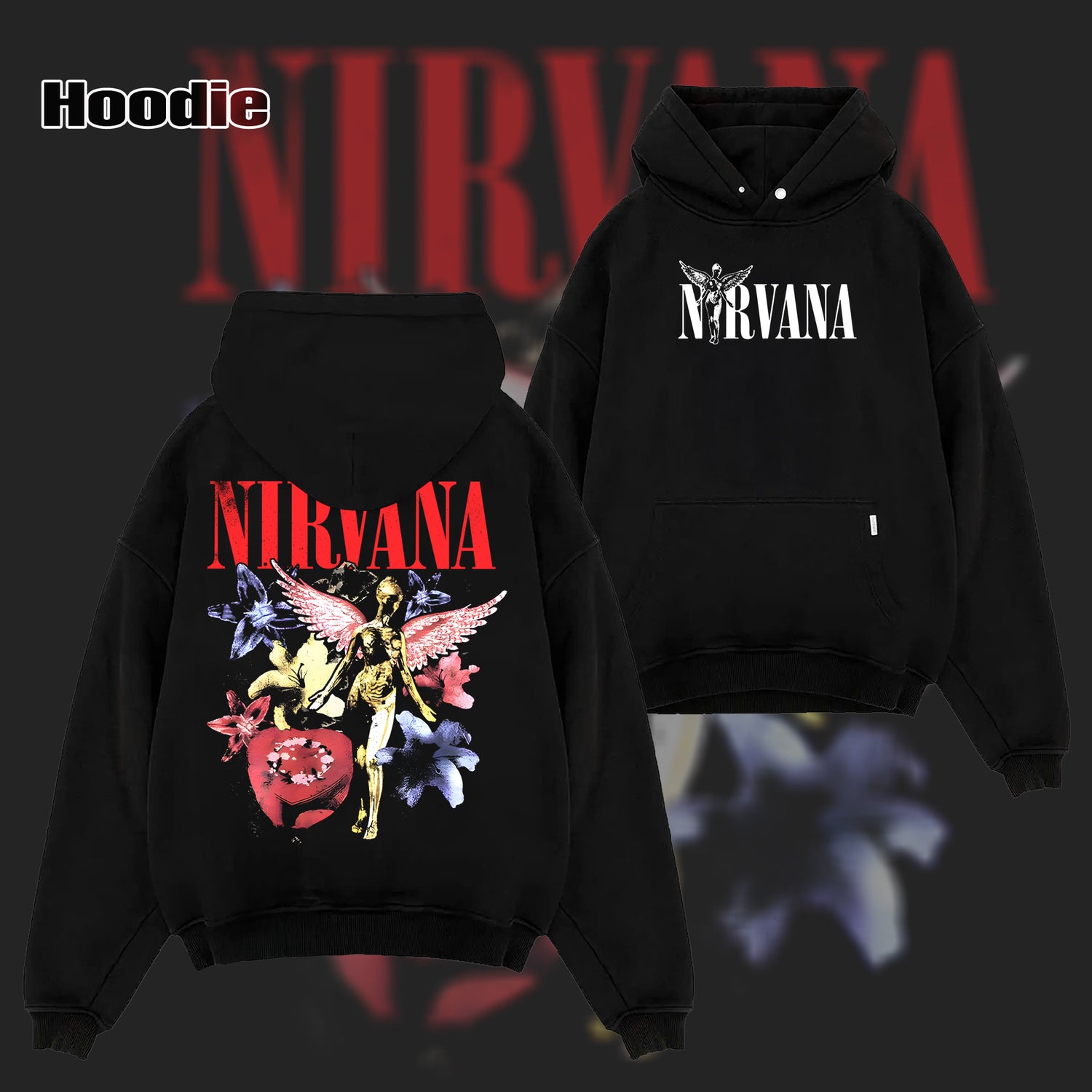 Nirvana In Utero Vintage Collage Stone Wash T-Shirt & hoodie