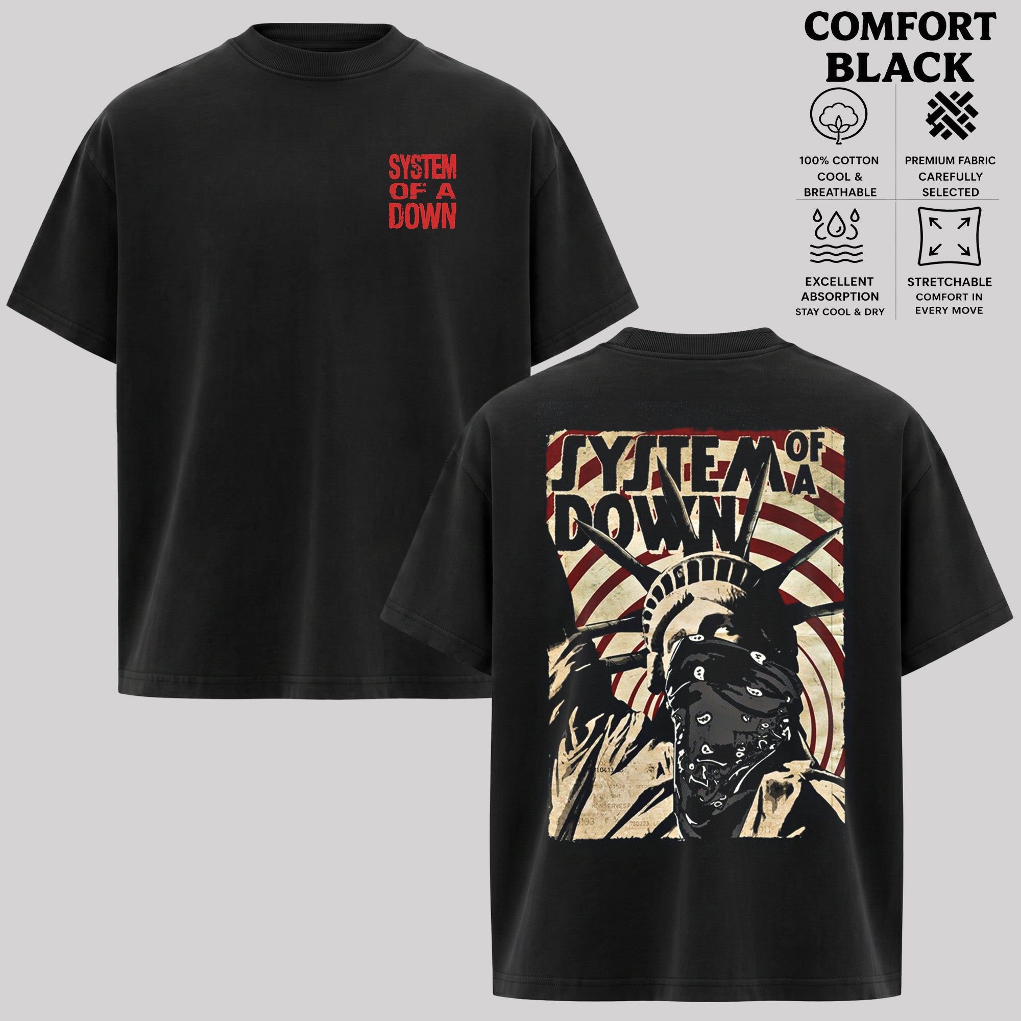 System Of A Down Liberty Graphic T-Shirt & Hoodie – Music90s Store