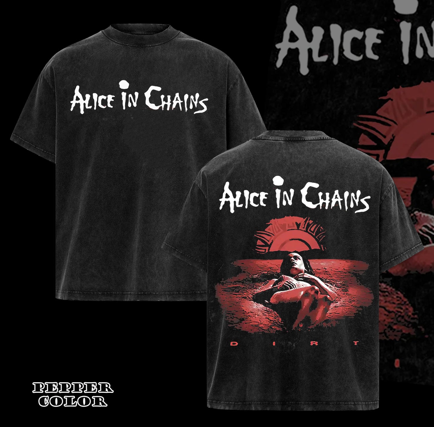 Retro Alice In Chains Rock Heavy Metal Grunge Alternative Band T-Shirt