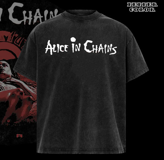 Retro Alice In Chains Rock Heavy Metal Grunge Alternative Band T-Shirt