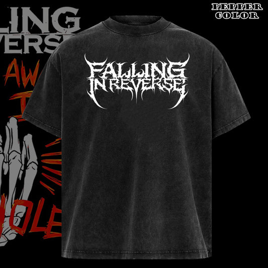 Retro Falling In Reverse band rock graphic T-Shirt 2 sided