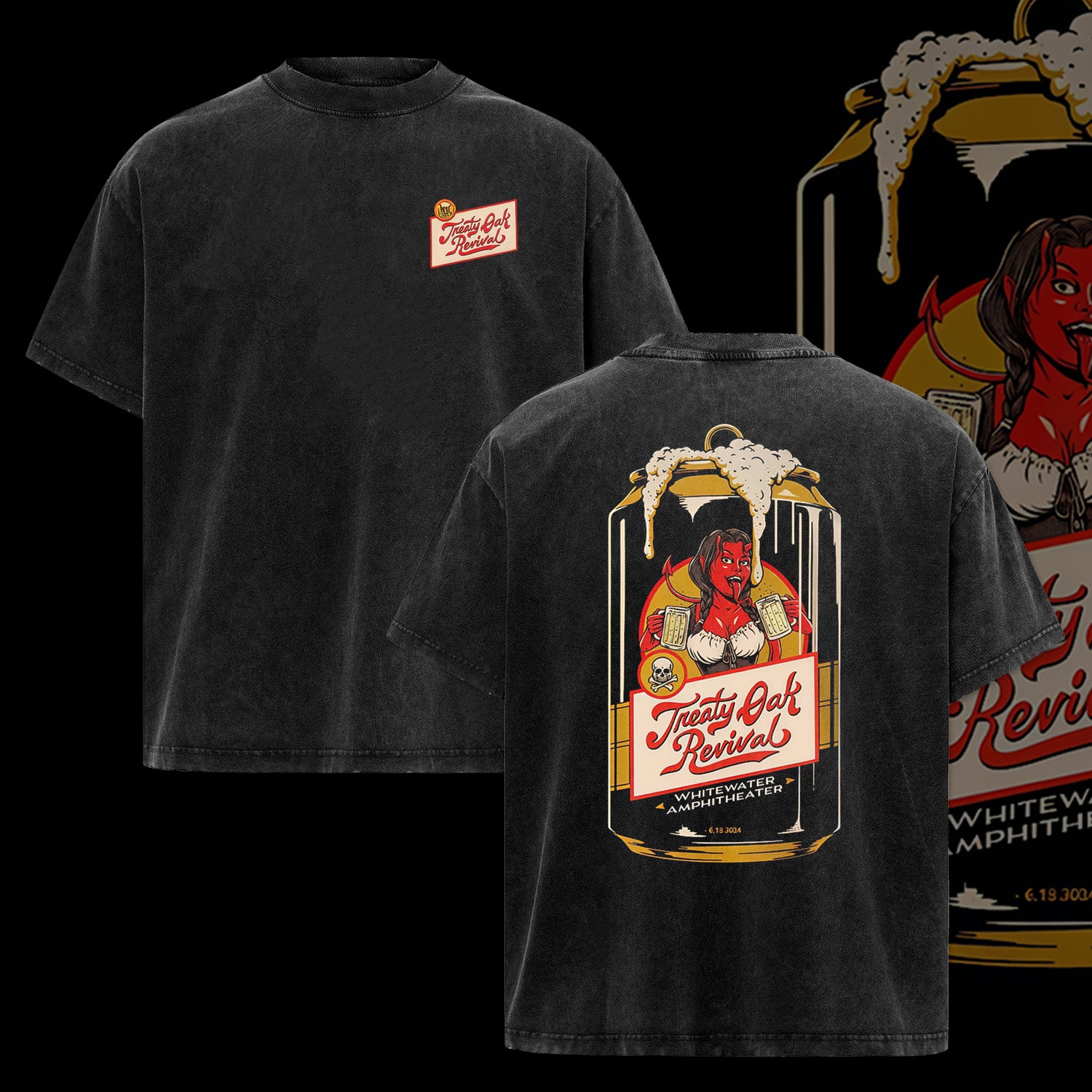 Retro Treaty Oak Revival June 15 2024 Whitewater Amphitheater New Shirt