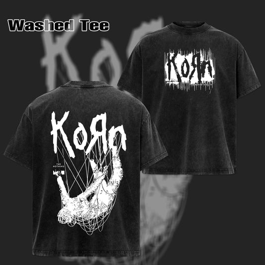 Vintage Mens T Shirts Washed Vintage Rock Band Korn T Shirt & Hoodie