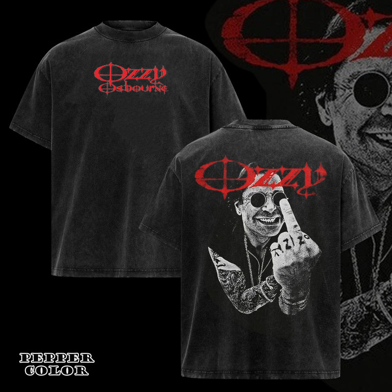 Vintage Ozzy OsBourne Middle Finger T-Shirt 2 Sided