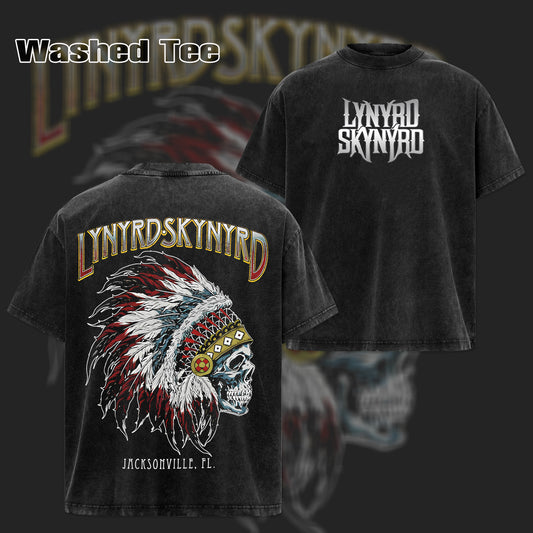 Retro Vintage Lynyrd Skynyrd Indian Skeleton T-Shirt, Lynyrd Skynyrd T-Shirt & Hoodie