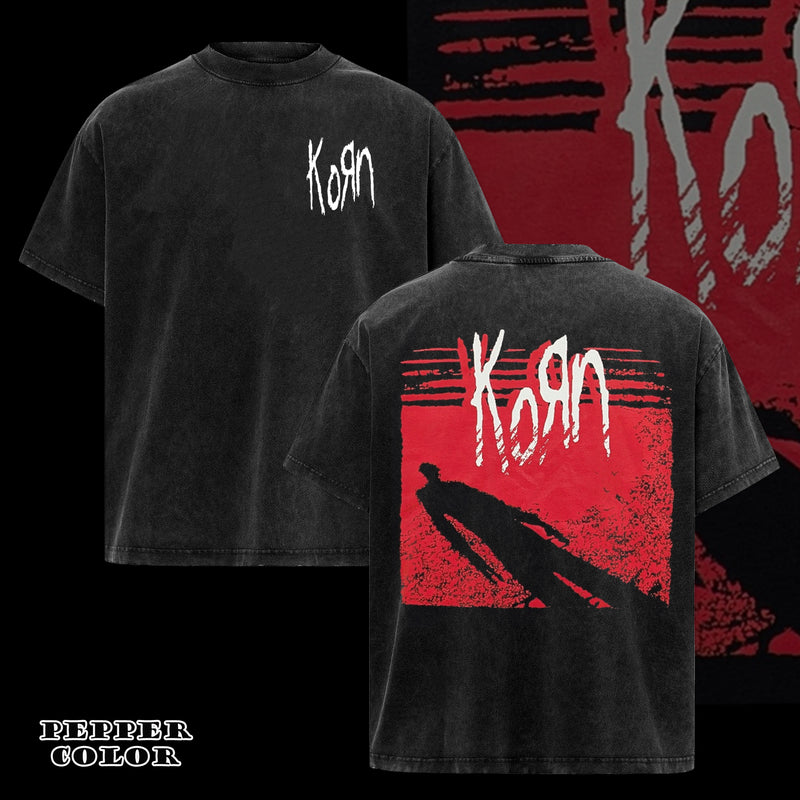 Retro KORN Album Cover Rock Music Band Tee Shirt