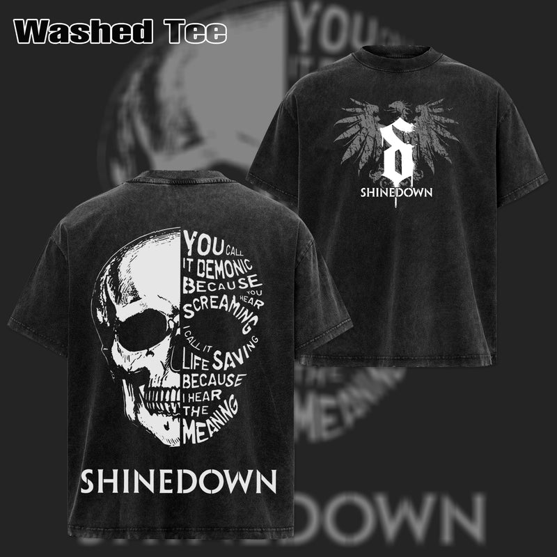 Vintage Shinedown Skull T Shirt & Hoodie