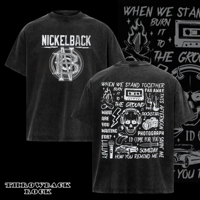 Retro Nickelback logo band shirt