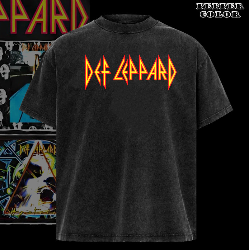 Vintage Def Leppard 4 Different Album Covers Men's T Shirt