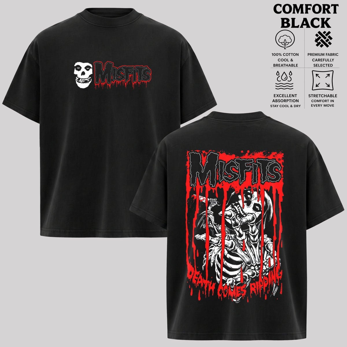 Vintage Misfits Band Shirt & Hoodie, Punk Rock Graphic Tee