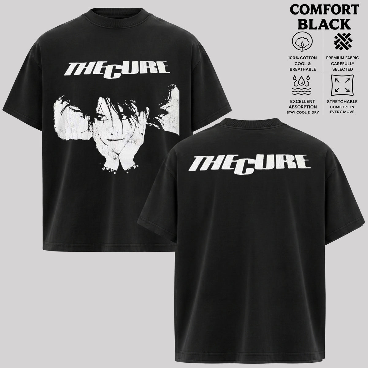 Vintage The Cure Shirt, Alternative Rock Tee