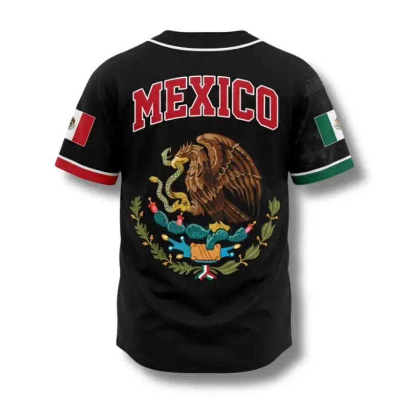 Mexico Baseball Jersey, Aztec Warrior Button Up Shirt