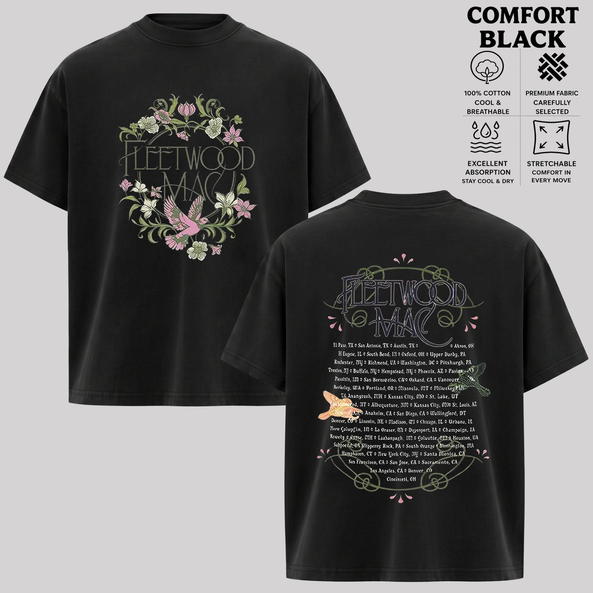 Fleetwood Mac Shirt, Vintage Rock Music T-Shirt & Hoodie, Retro Graphic Tee