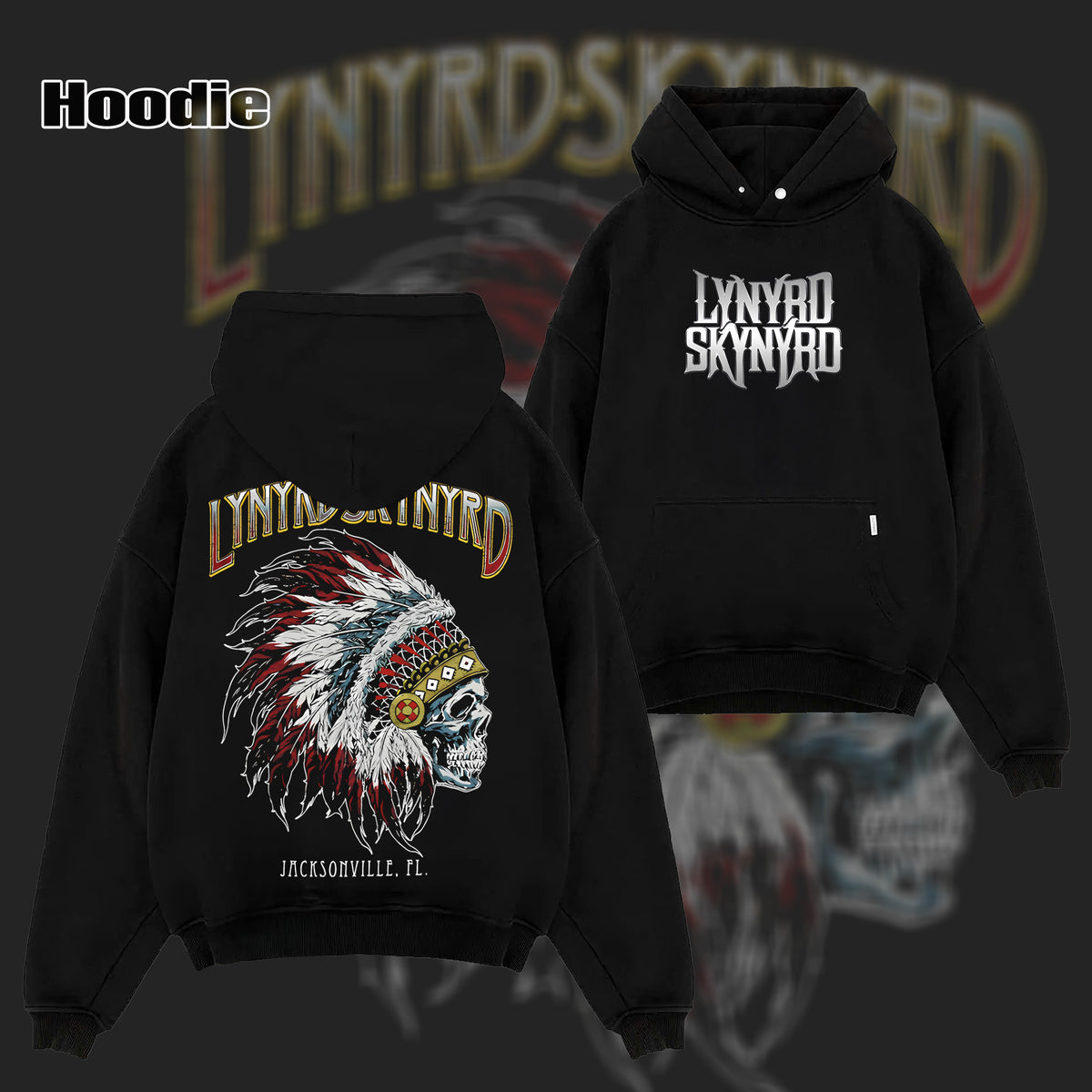 Retro Vintage Lynyrd Skynyrd Indian Skeleton T-Shirt, Lynyrd Skynyrd T-Shirt & Hoodie