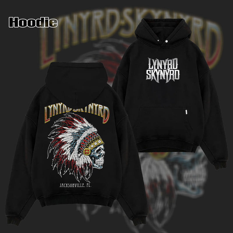 Retro Vintage Lynyrd Skynyrd Indian Skeleton T-Shirt, Lynyrd Skynyrd T-Shirt & Hoodie