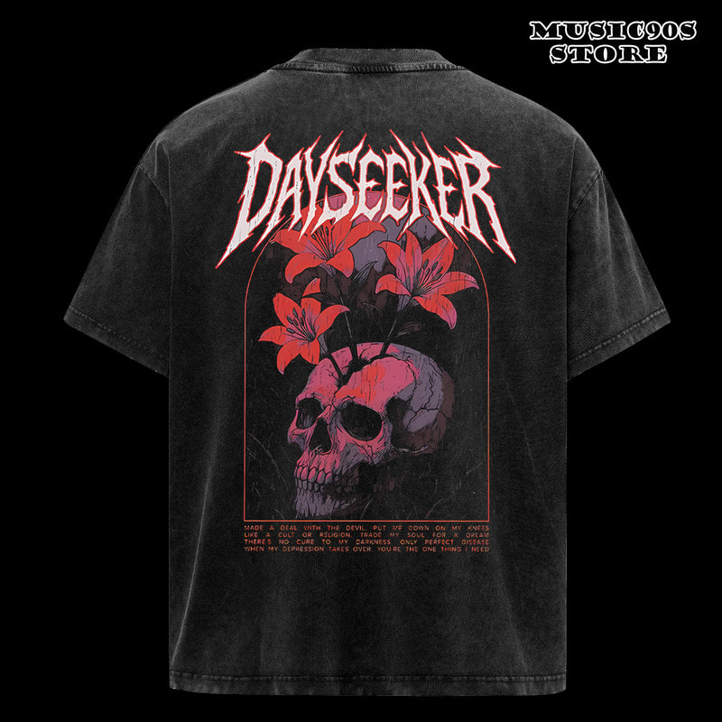 Retro Dayseeker - Flower Skull Tshirt