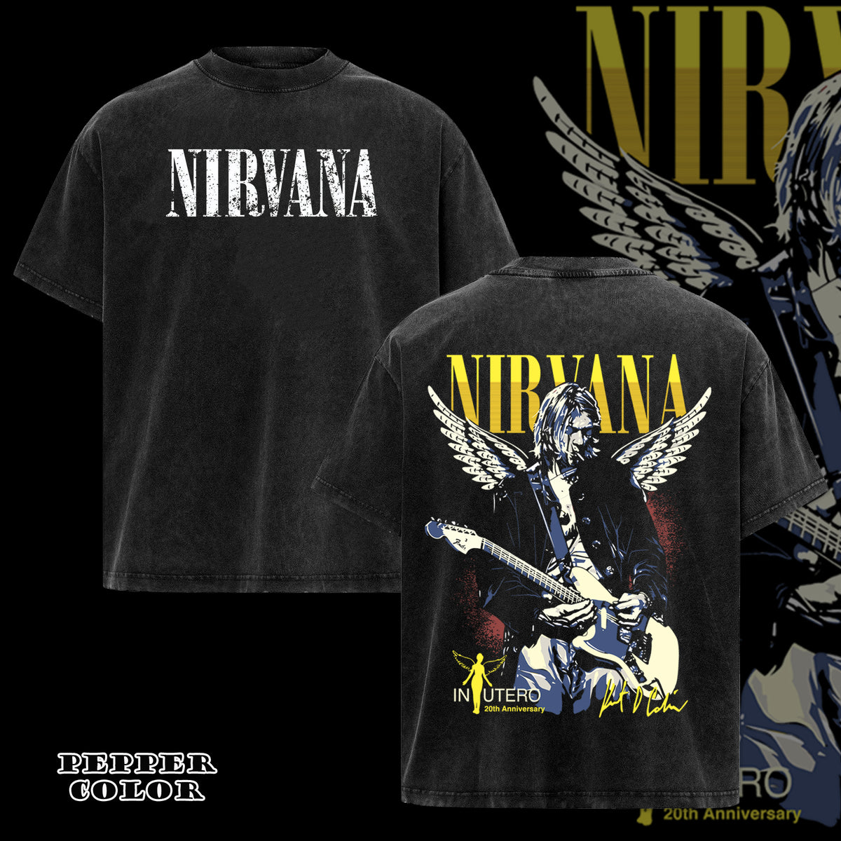 Vintage 90s Nirvana Kurt Cobain tshirt