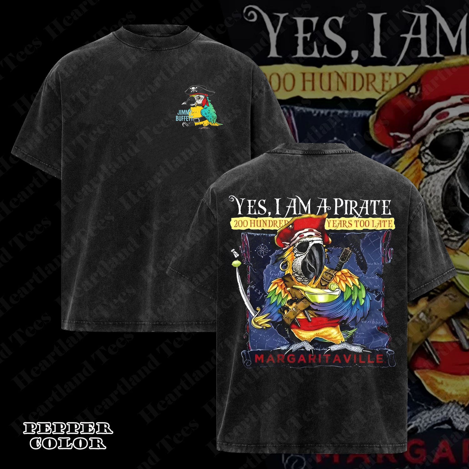 Vintage Yes I'm a Pirate Jimmy Buffett Shirt