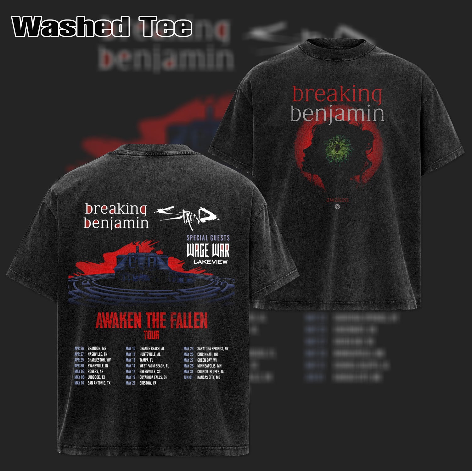 Vintage Breaking Benjamin Awaken The Fallen Tour T-Shirt & Hoodie