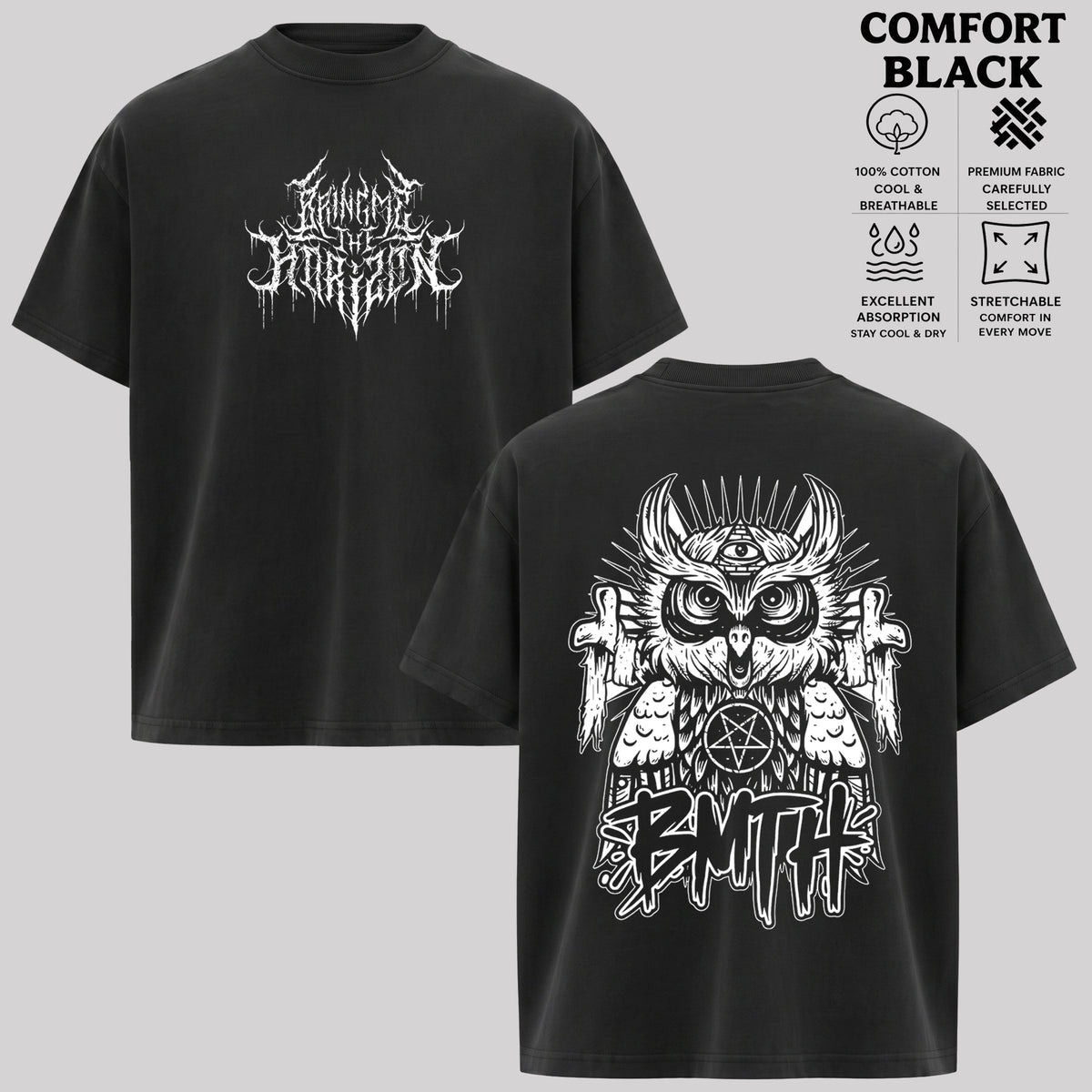 Bring Me The Horizon Owl Invert T-Shirt & Hoodie