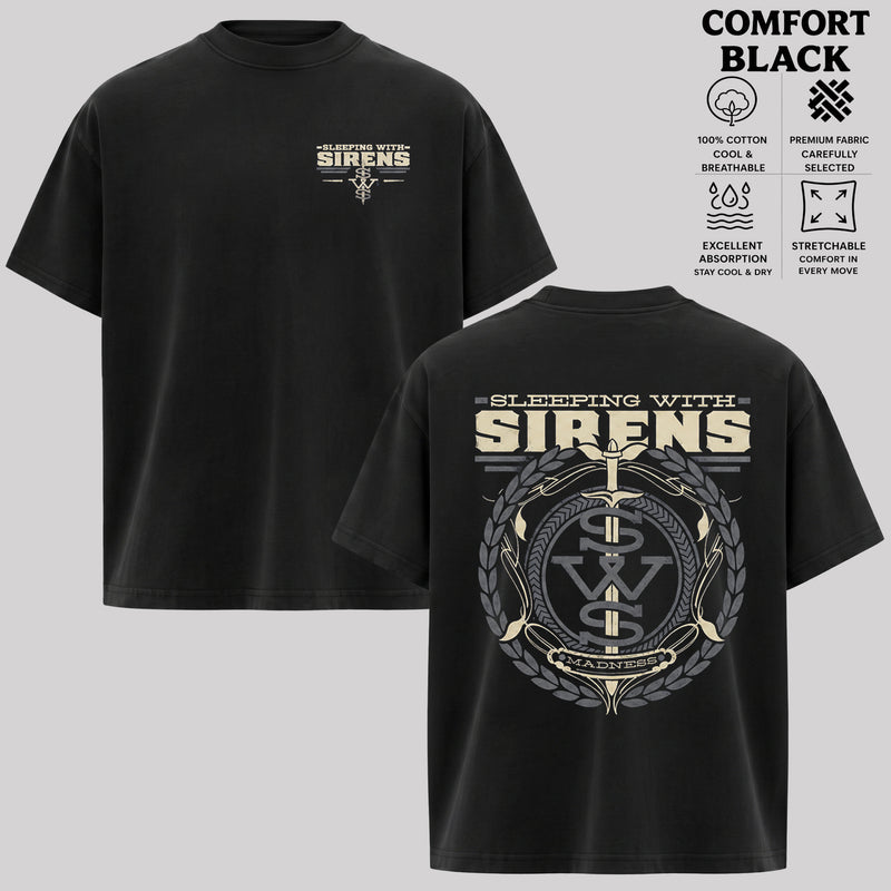 Sleeping With Sirens Band T-Shirt, Two-Sided Madness Graphic Rock Tee