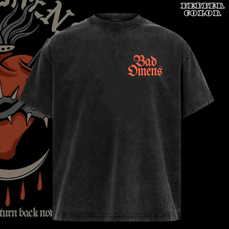 Retro Bad Omens Band Metal Core Rock T-Shirt 2 sided