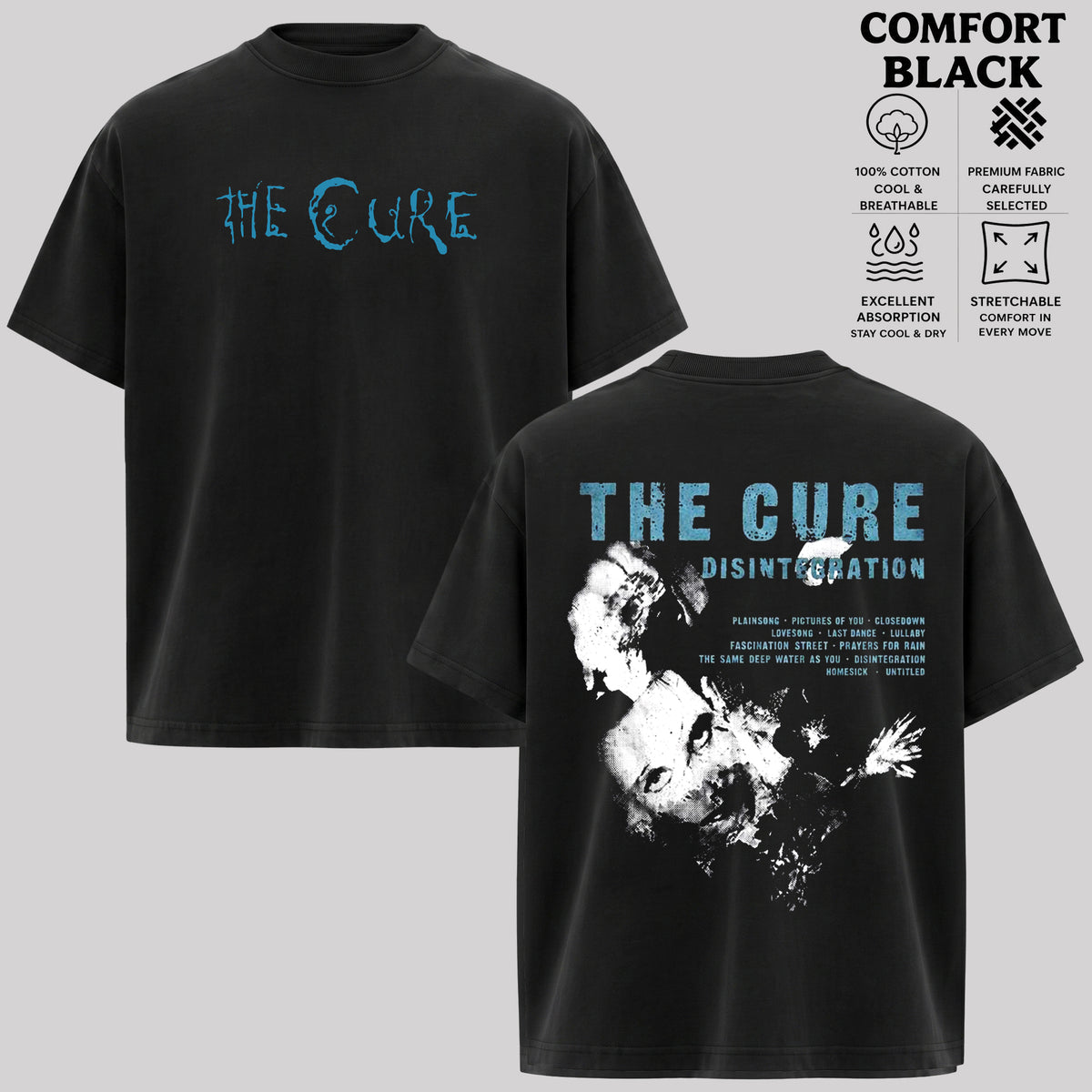 Vintage The Cure Shirt, Alternative Rock Tee