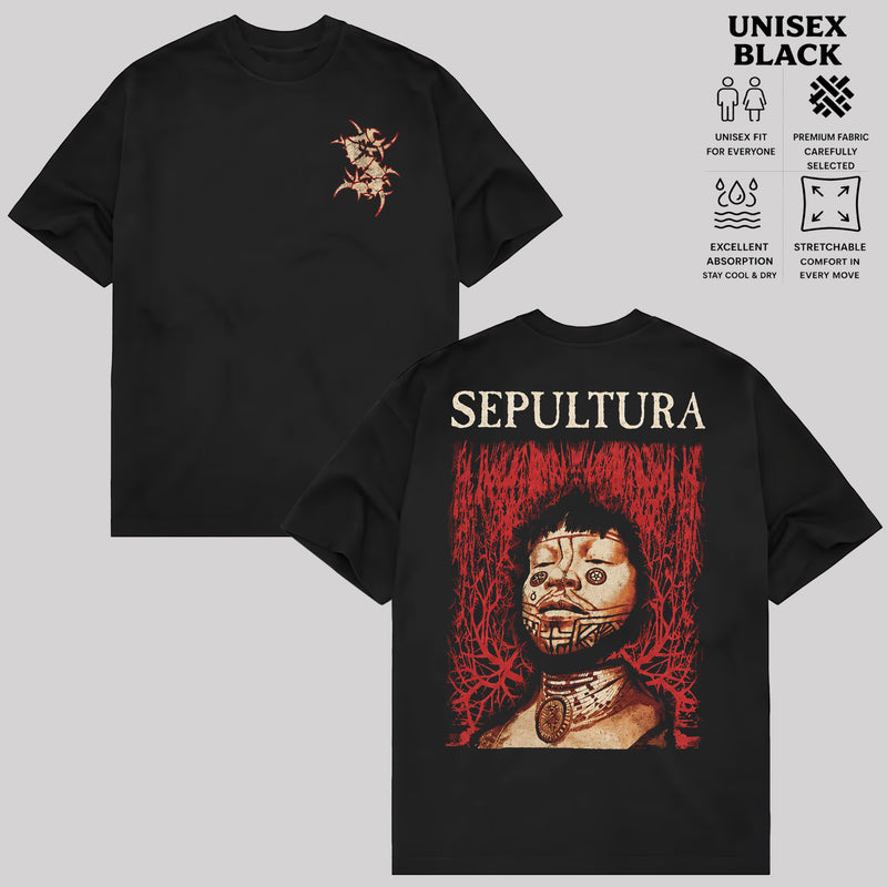 Sepultura Horror Graphic T-Shirt, Dark Metal Band Tee