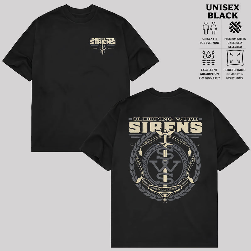 Sleeping With Sirens Band T-Shirt, Two-Sided Madness Graphic Rock Tee