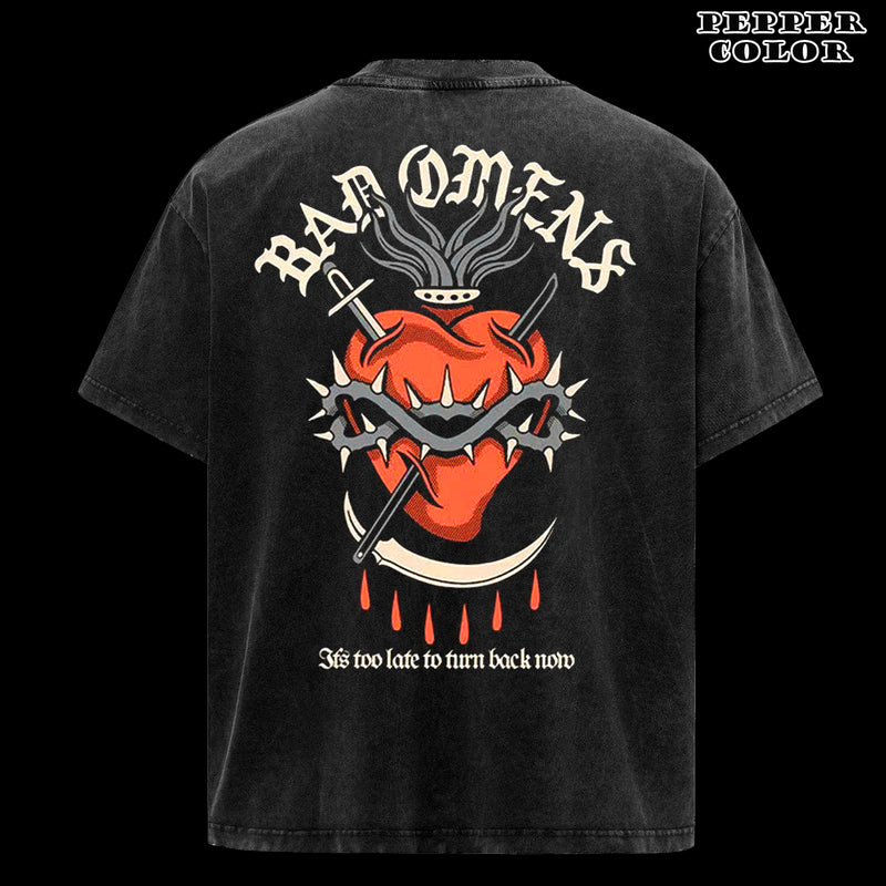 Retro Bad Omens Band Metal Core Rock T-Shirt 2 sided