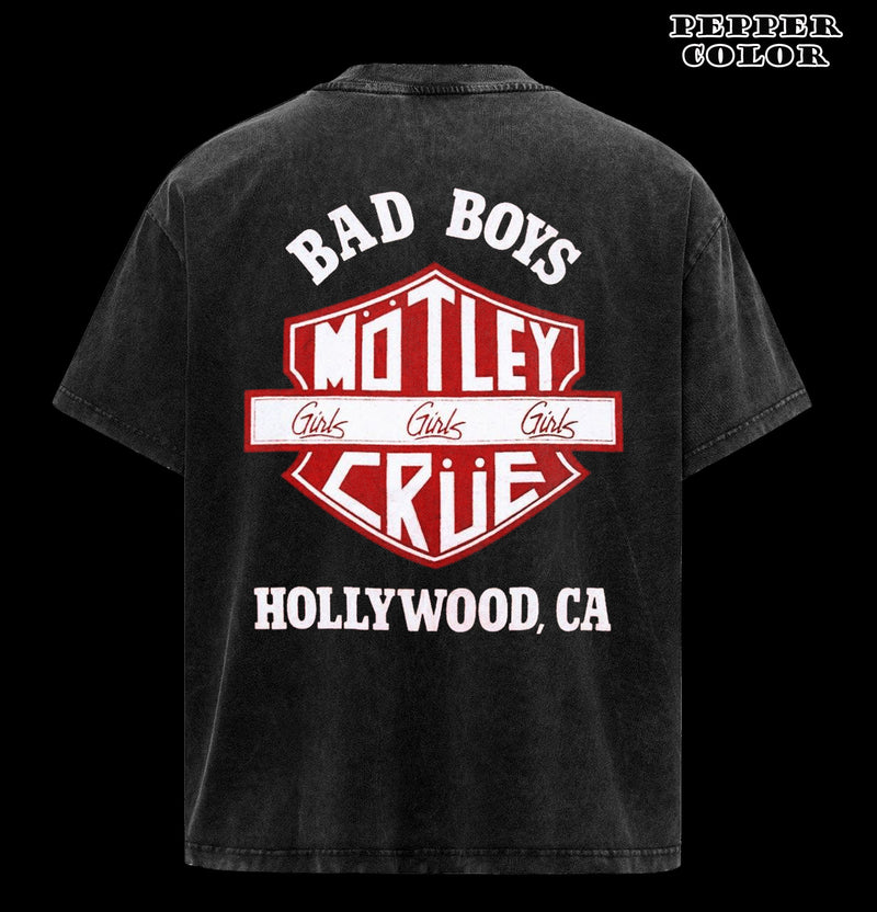 Vintage 2022 Motley Crue Band Global Merchandising Services Black Shirt .