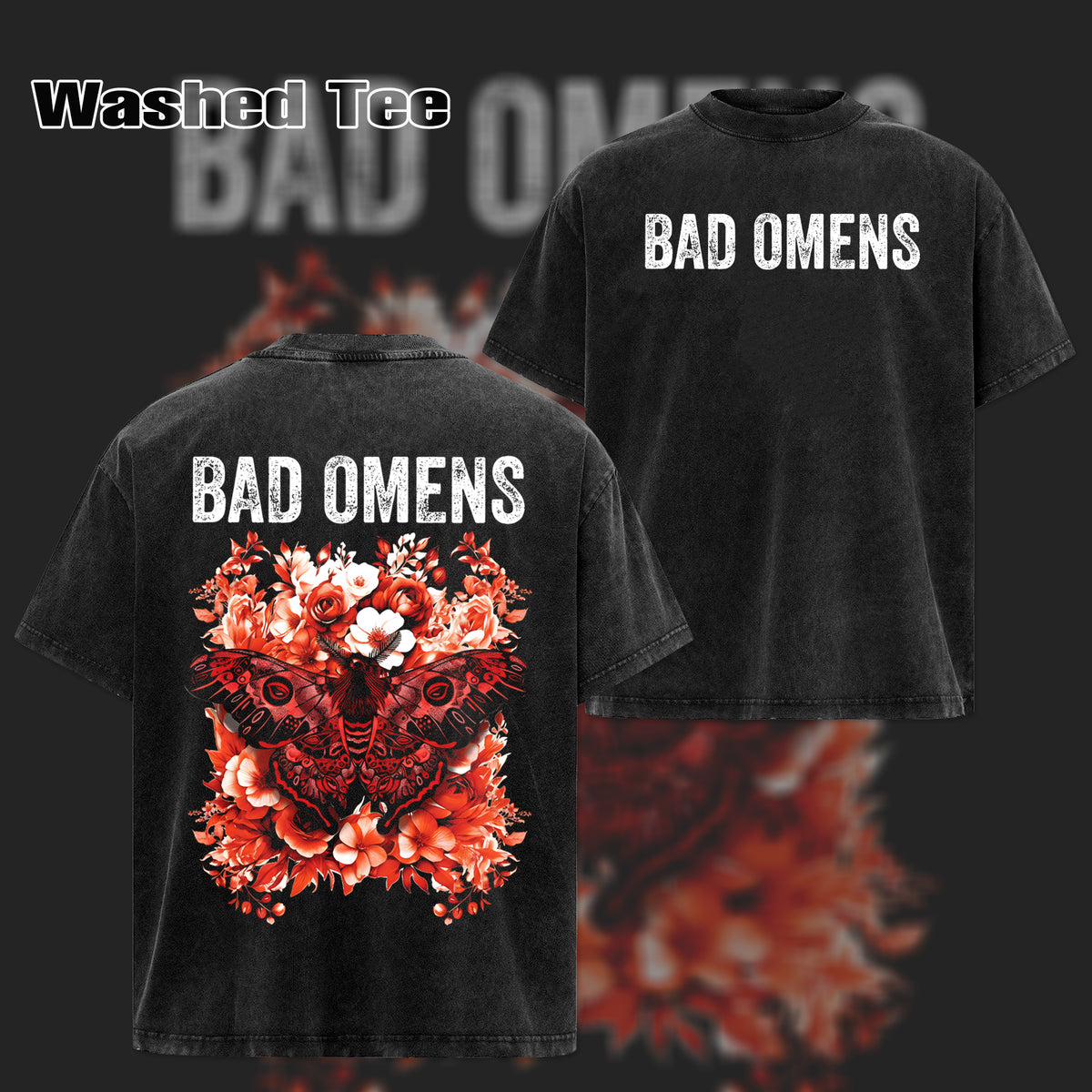 Retro Bad Omens Band Logo Moth T Shirt & Hoodie