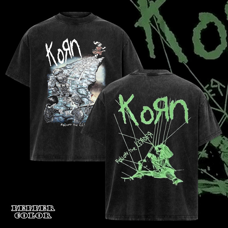 Vintage Rock Band Korn Ftl 25 Follow The Leader T Shirt