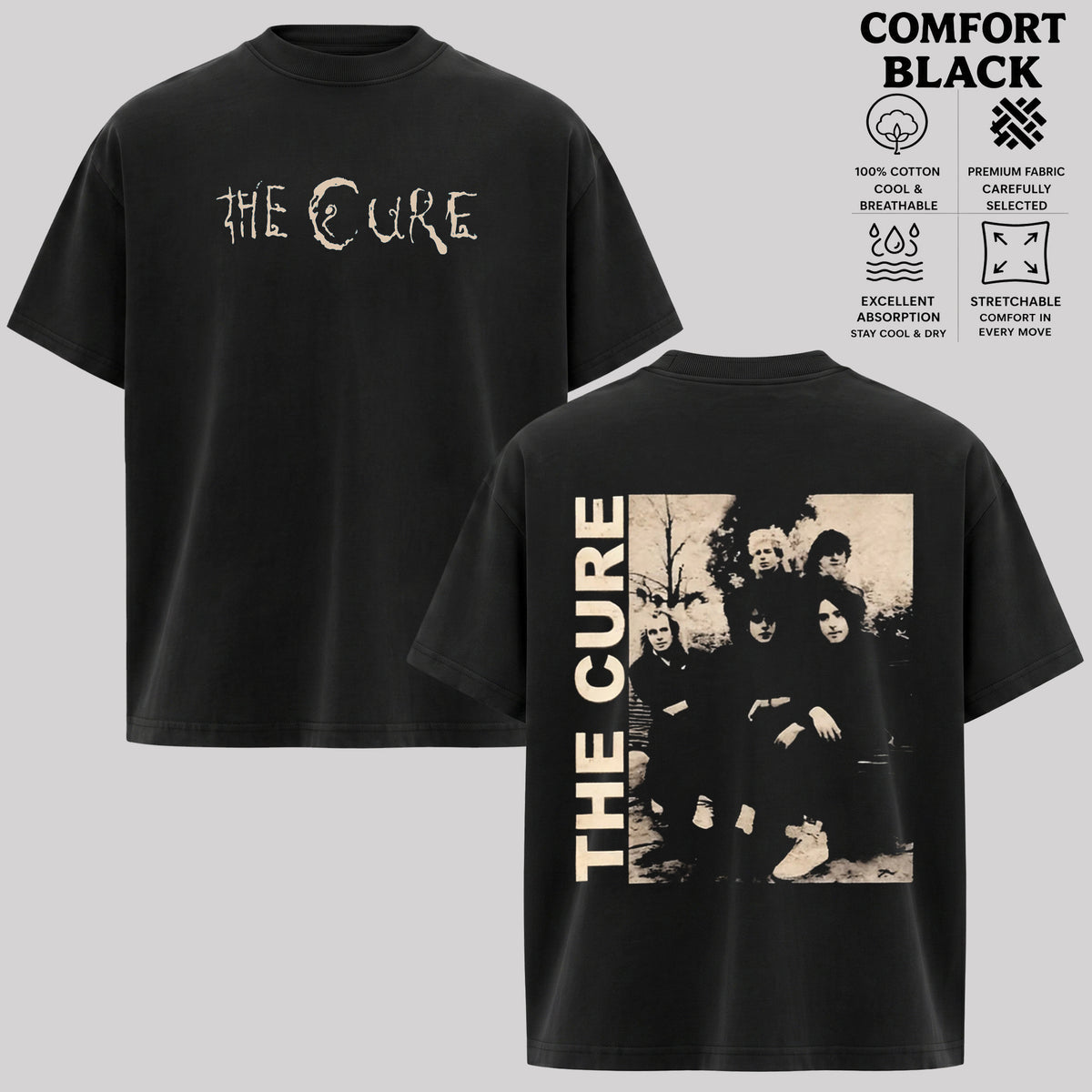 Vintage The Cure Shirt, Alternative Rock Tee