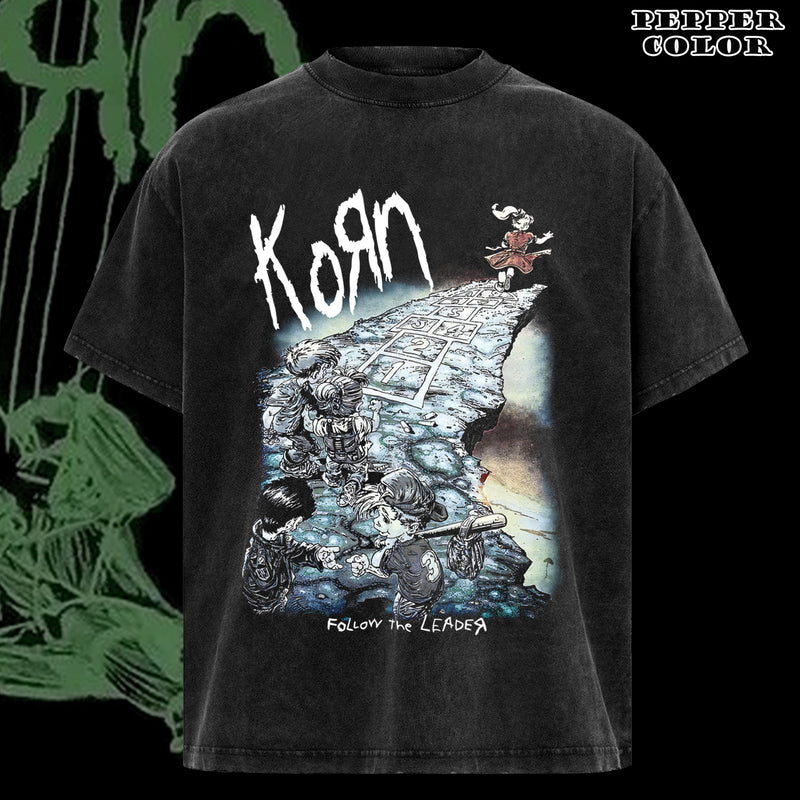 Vintage Rock Band Korn Ftl 25 Follow The Leader T Shirt