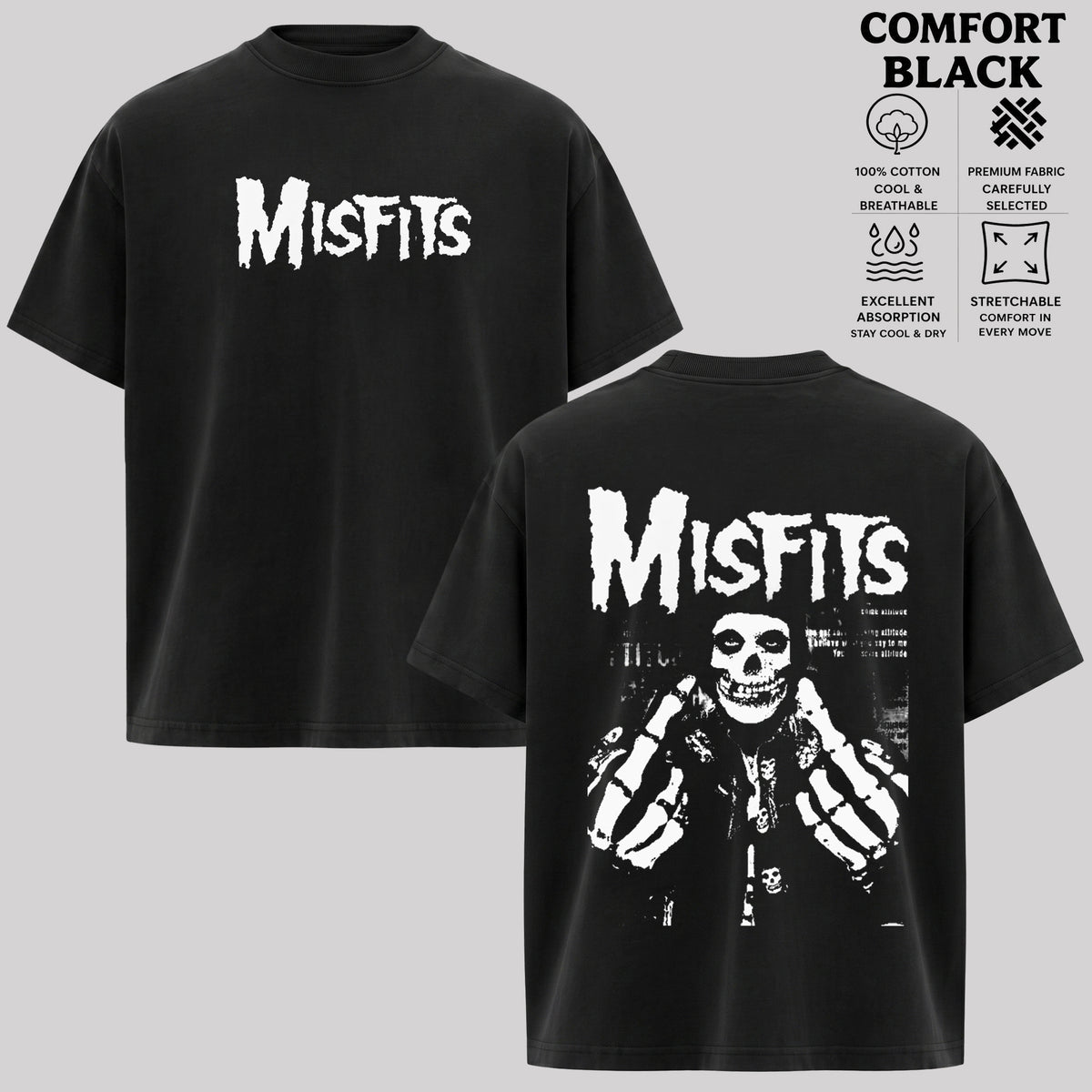 Vintage Misfits Band Shirt & Hoodie, Punk Rock Graphic Tee