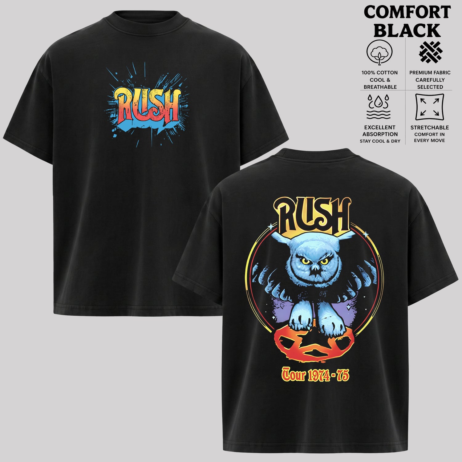 Rush Tour 1974-75 T-Shirt & Hoodie
