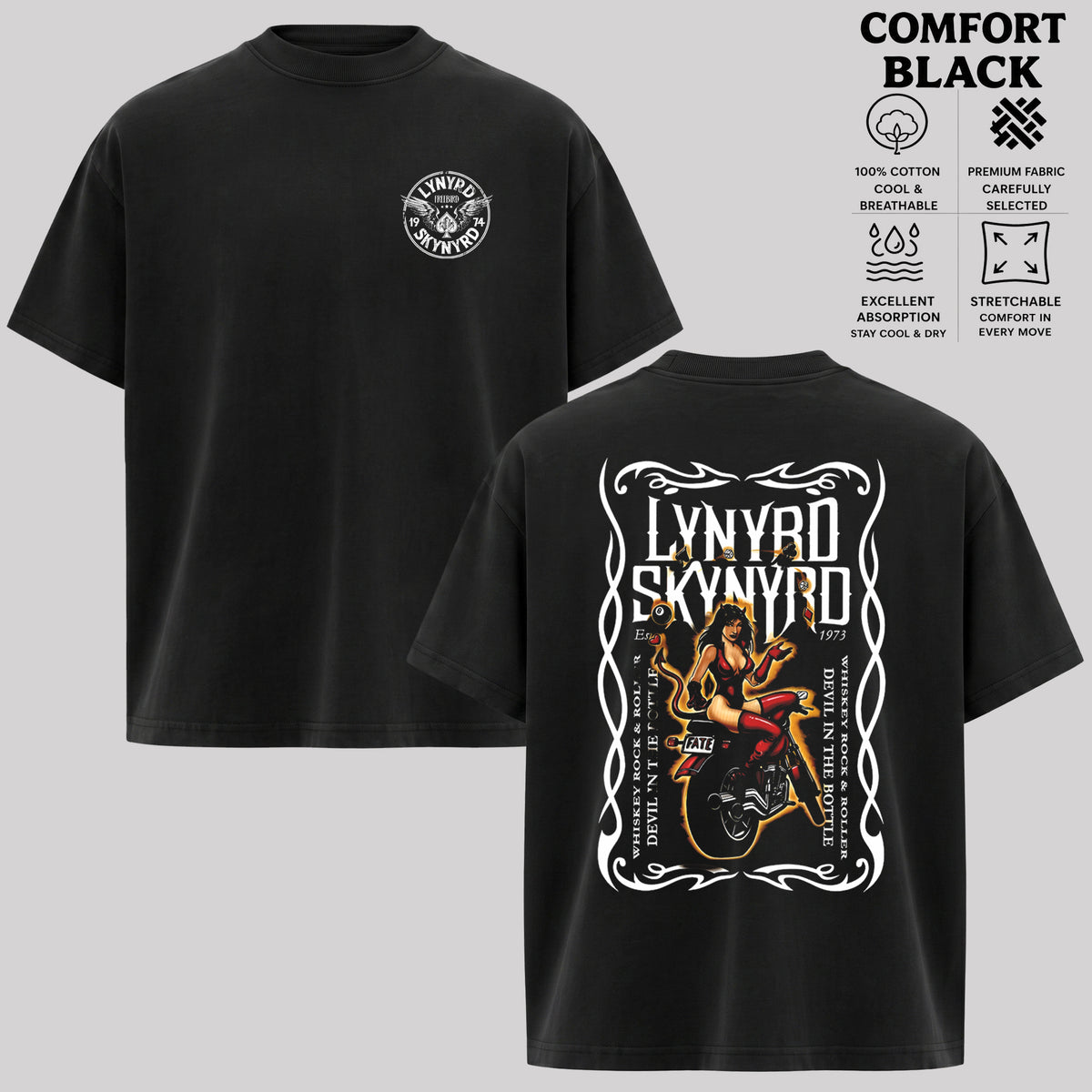 Lynyrd Skynyrd whiskey rock roller devil in the bottle shirt & hoodie
