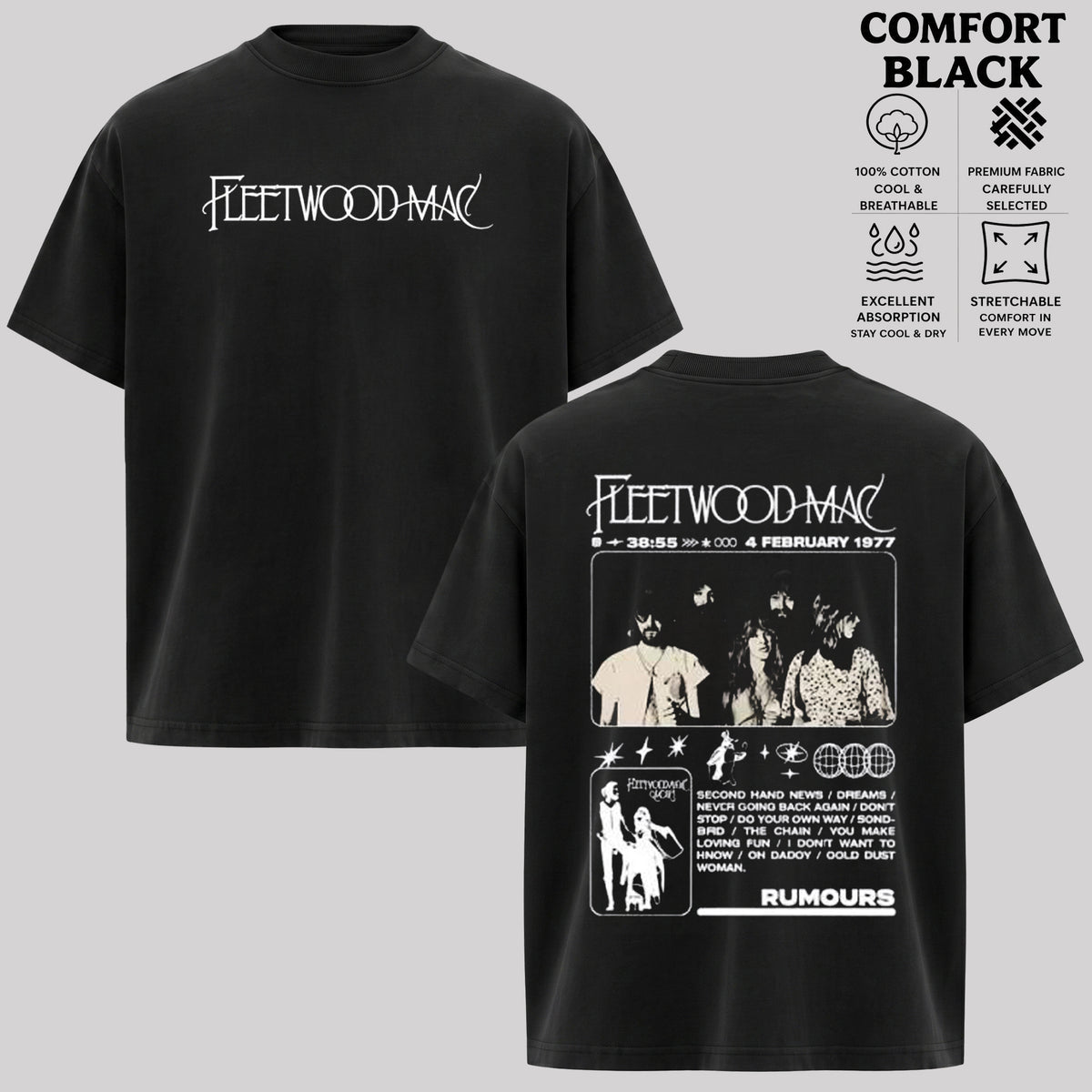 Fleetwood Mac Shirt, Vintage Rock Music T-Shirt & Hoodie, Retro Graphic Tee